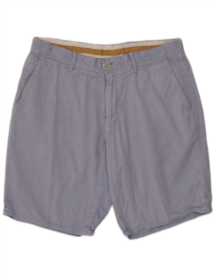 Massimo Dutti Short Chino Homme EU 42 Large W32 Bleu Coton