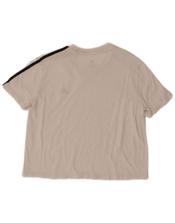 Adidas T-shirt court pour femme UK 12/14 Blanc moyen