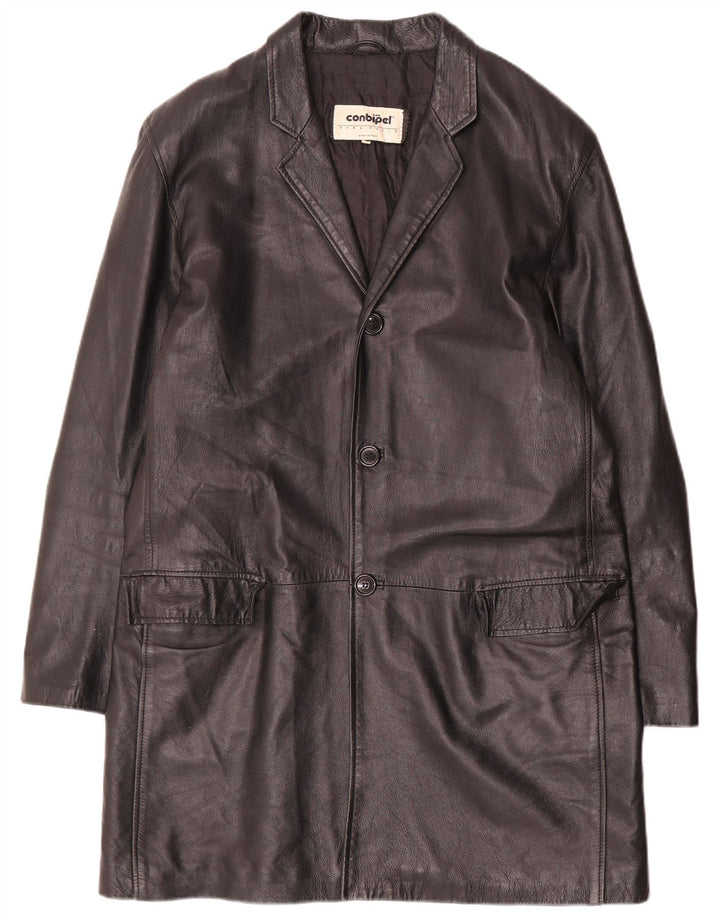 Conbipel Manteau en Cuir Homme IT 52 Large Noir