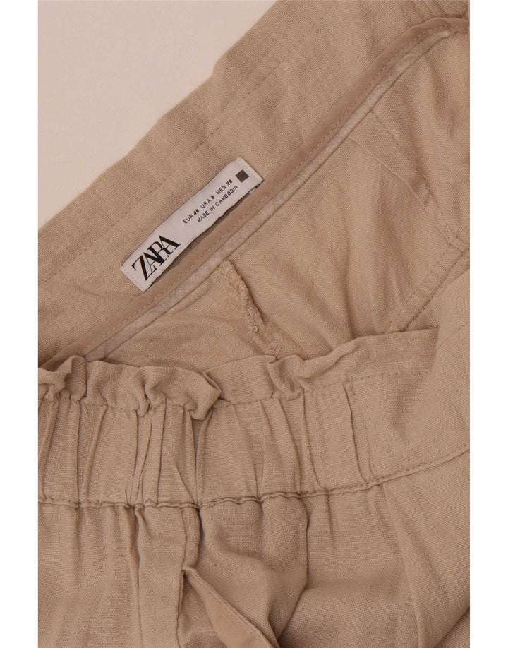 Zara Pantalon Cargo Harem Femme EU 40 Moyen W30 L26 Beige