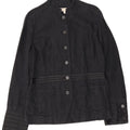 Laura Ashley Veste blazer militaire à 6 boutons pour femme UK 12 Bleu marine moyen
