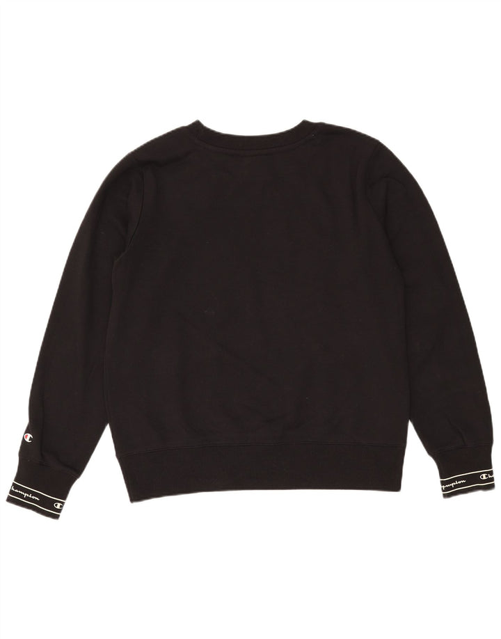Champion Sweat-shirt graphique pour homme en coton noir Taille L