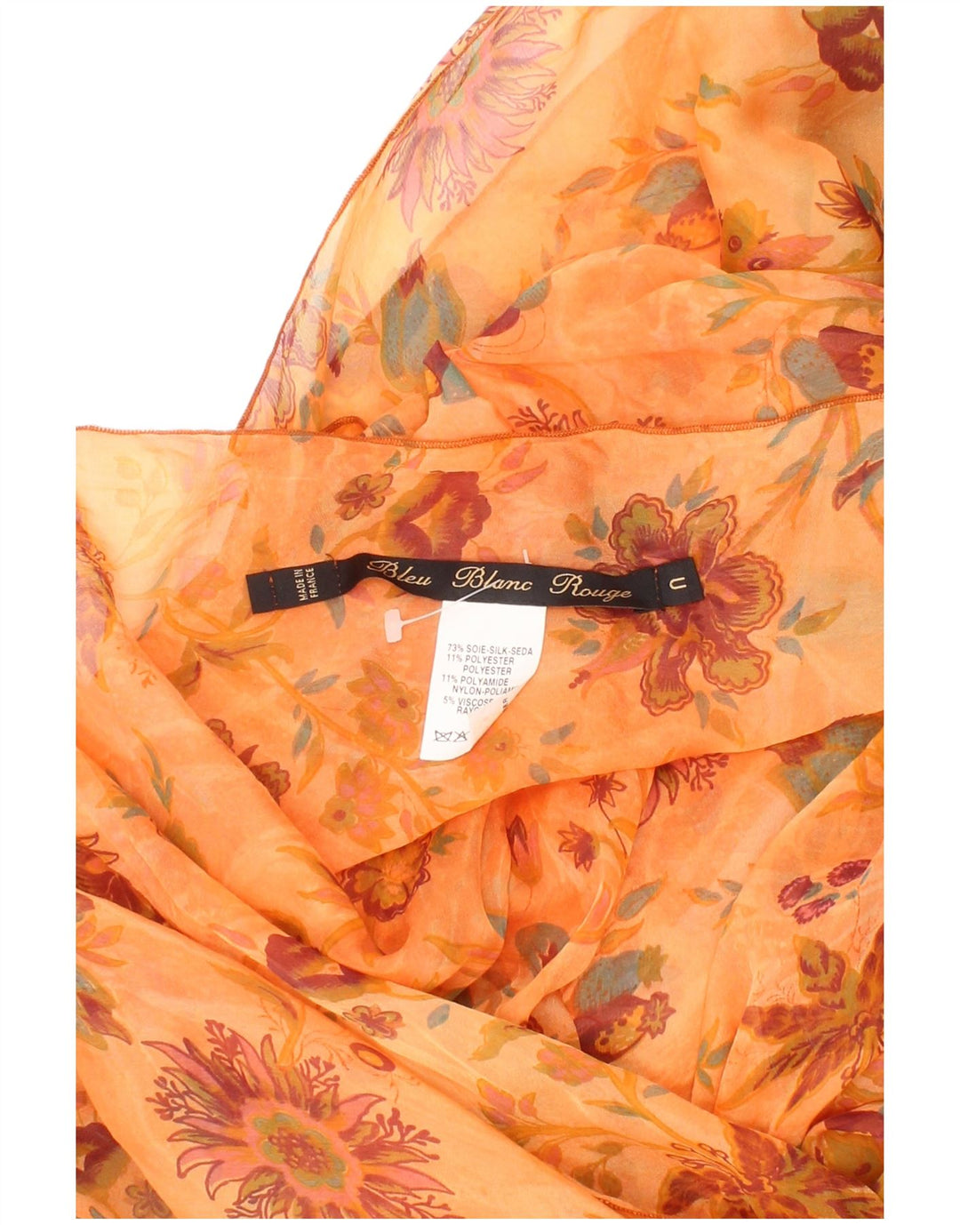 Bleu Blanc Rouge Écharpe rectangulaire pour femme Taille unique Orange Floral Bohème