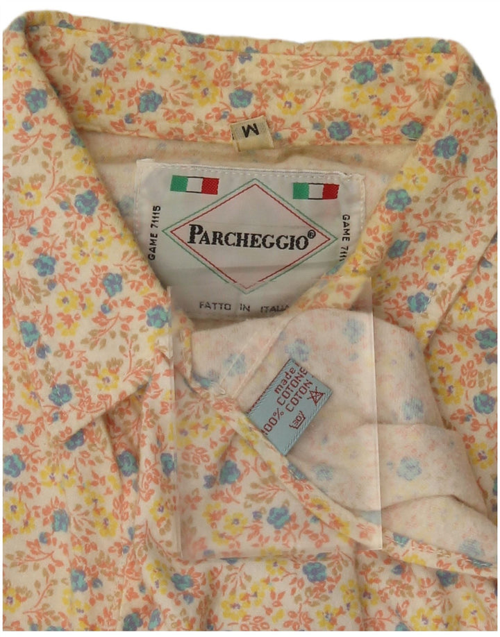 Chemise Homme Vintage Coton Floral Beige Moyen