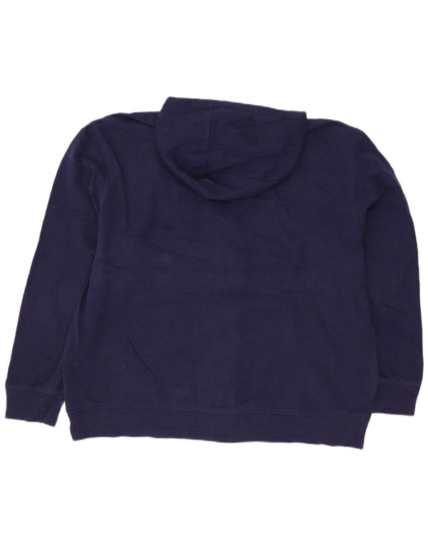 IZOD Pull à capuche zippé pour homme en coton bleu marine Taille L