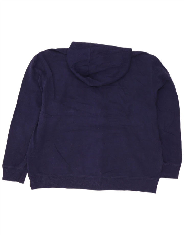 IZOD Pull à capuche zippé pour homme en coton bleu marine Taille L