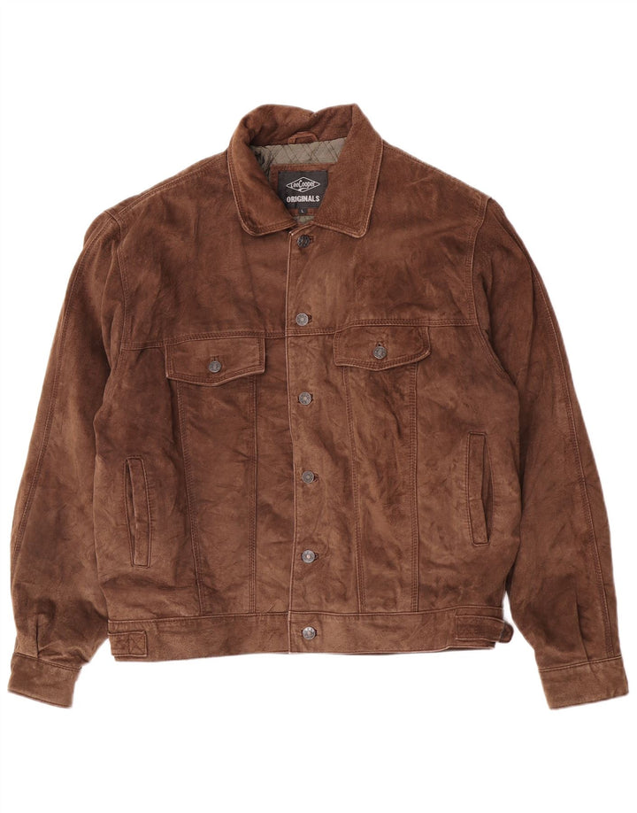 Lee Veste en daim pour homme UK 40 Grand cuir marron