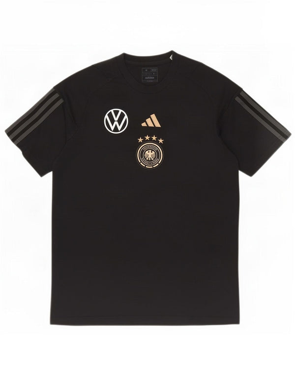 Adidas Mens Deutscher Fussball Bund Graphic T-Shirt Top Noir Moyen