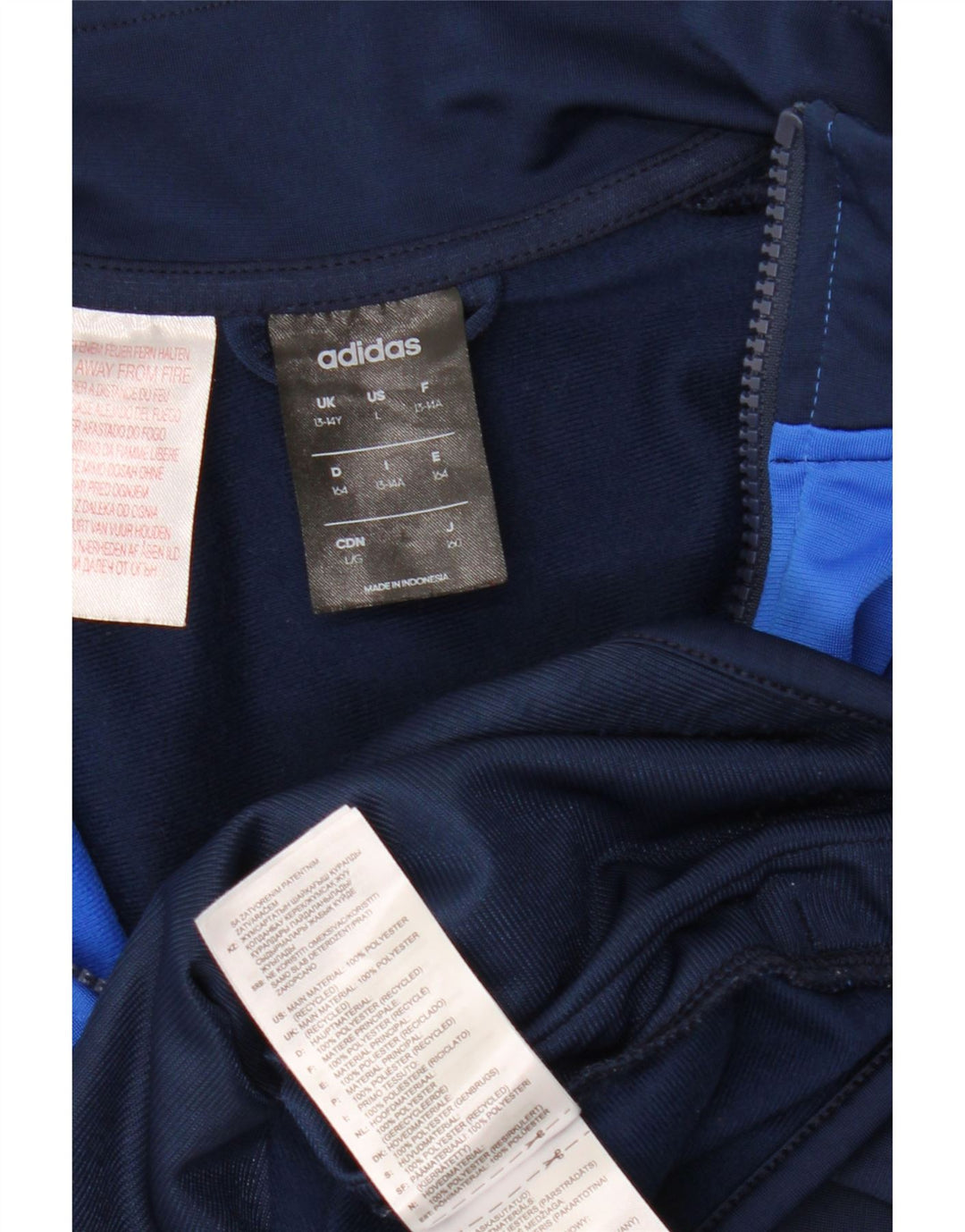 ADIDAS Veste de survêtement pour garçon 13-14 ans Bleu marine Colourblock