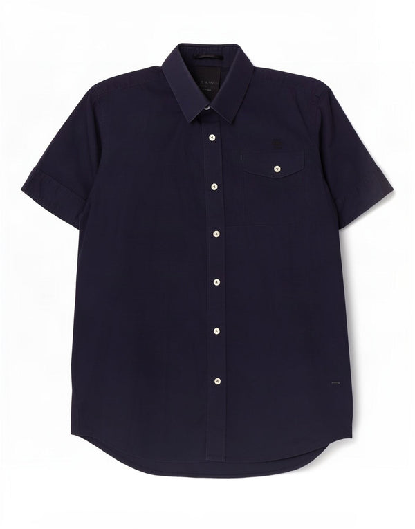 G-Star Chemise à manches courtes homme bleu marine moyen coton