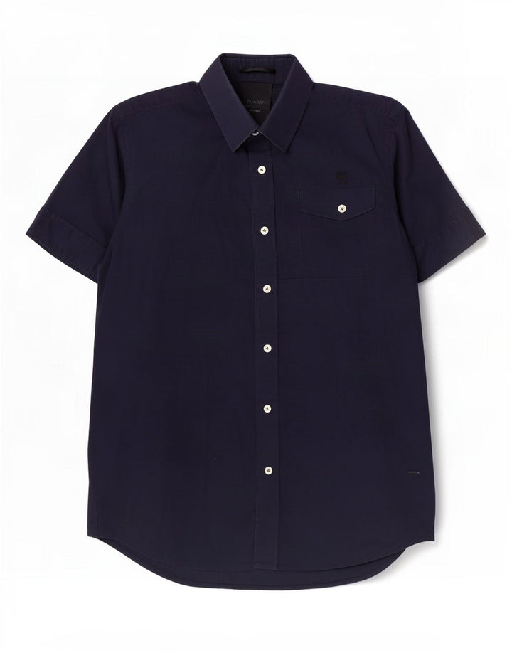 G-Star Chemise à manches courtes homme bleu marine moyen coton