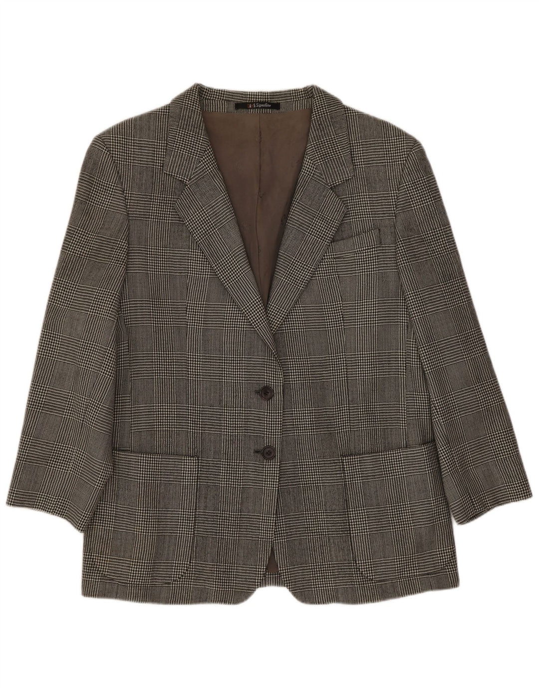Dack's Veste blazer à 2 boutons pour femme UK 14 Gris moyen pied-de-poule classique