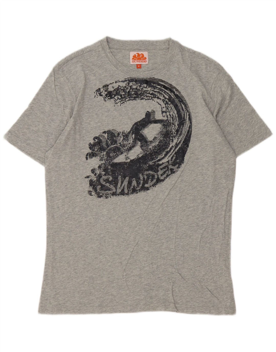 Sundek T-Shirt Graphique Homme Gris Moyen Moucheté Coton