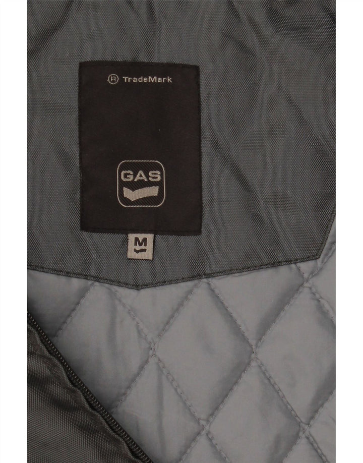 GAS Veste coupe-vent à capuche pour homme UK 38 Gris moyen