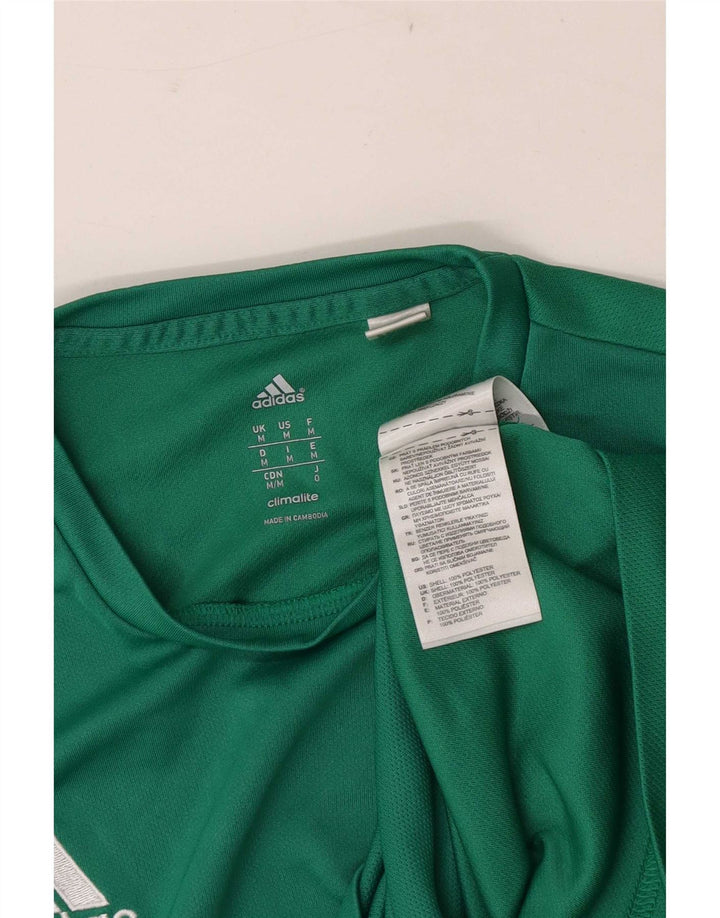 Adidas Homme Climalite T-Shirt Top Vert Moyen Polyester