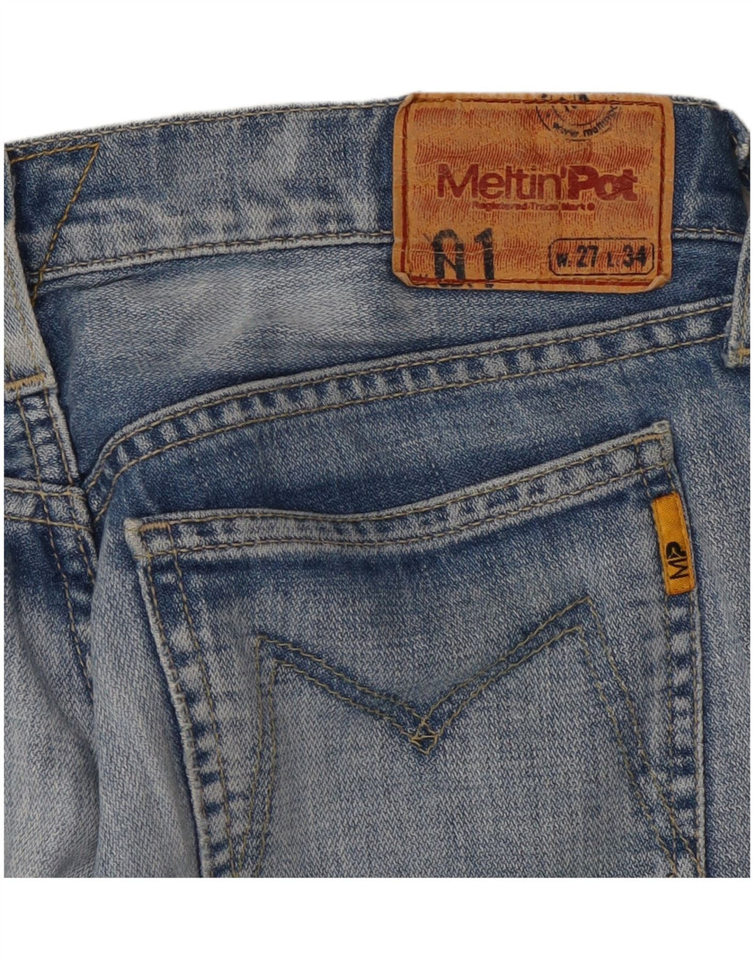 Meltin' Pot Jean Bootcut Femme W27 L32 Bleu Coton