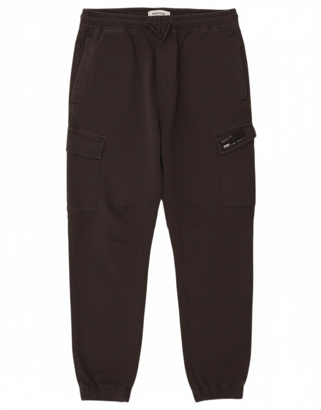 Zara Pantalon Cargo Joggers Homme EU 42 Large W32 L28 Coton Noir