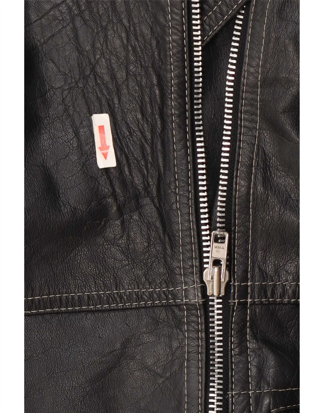 Veste en cuir motard femme vintage IT 48 XL Noir