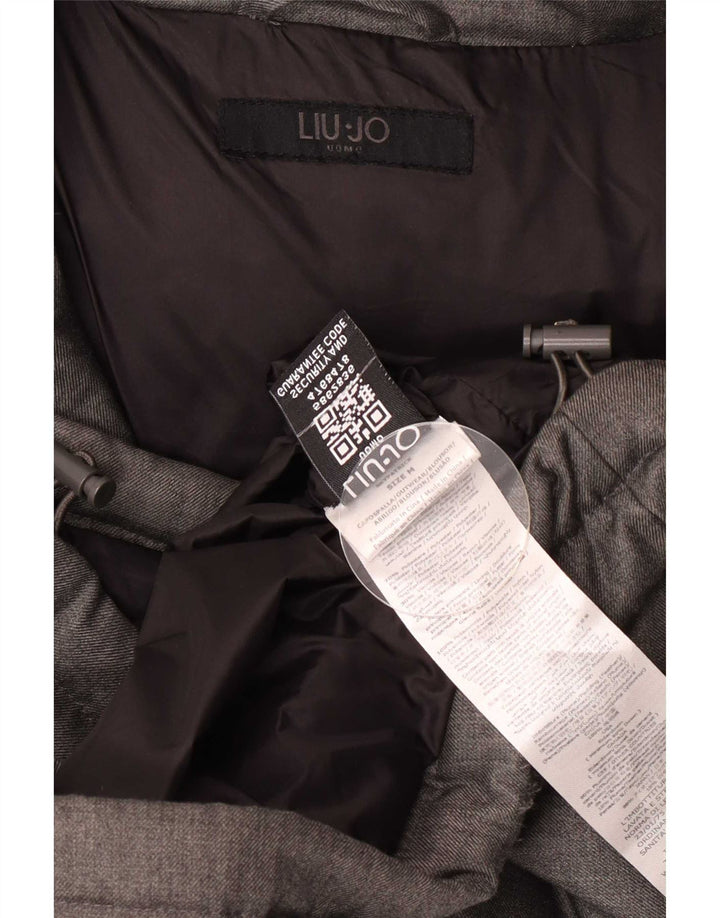 Liu Jo Veste matelassée à capuche pour homme UK 36 Gris moyen Polyester