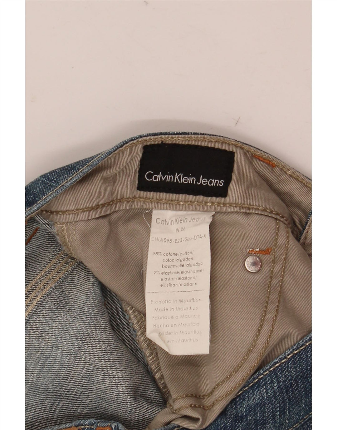 Calvin Klein Femme Bermuda Denim Short W26 Petit Bleu Coton
