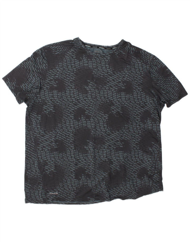 RUSSELL ATHLETIC T-shirt Dri-Power pour homme en polyester géométrique gris 2XL