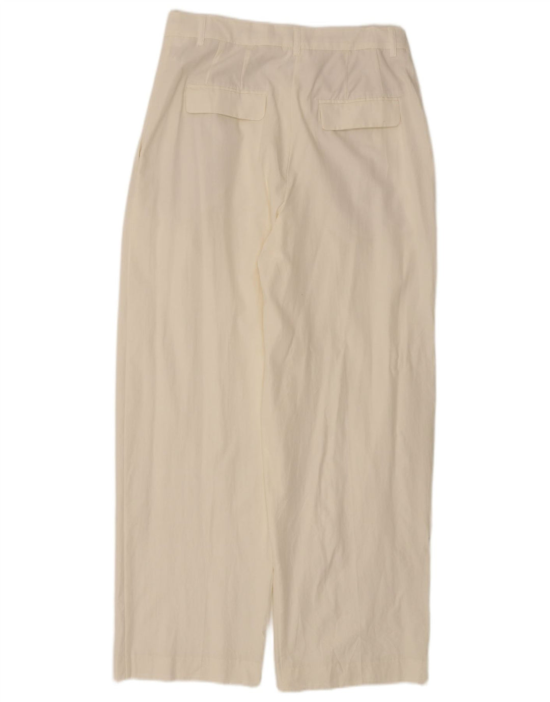 Zara Pantalon Chino Pegged Femme Moyen W28 L29 Lyocell Blanc