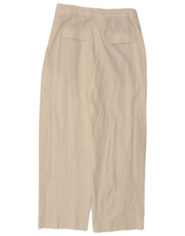 Zara Pantalon Chino Pegged Femme Moyen W28 L29 Lyocell Blanc