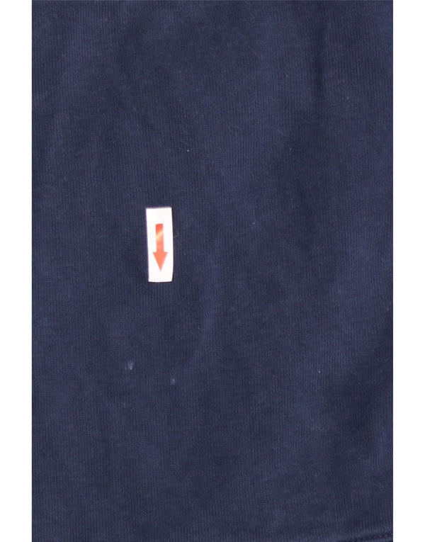 Levi's Womens Graphic Hoodie Jumper UK 14 Large Navy Blue Colourblock