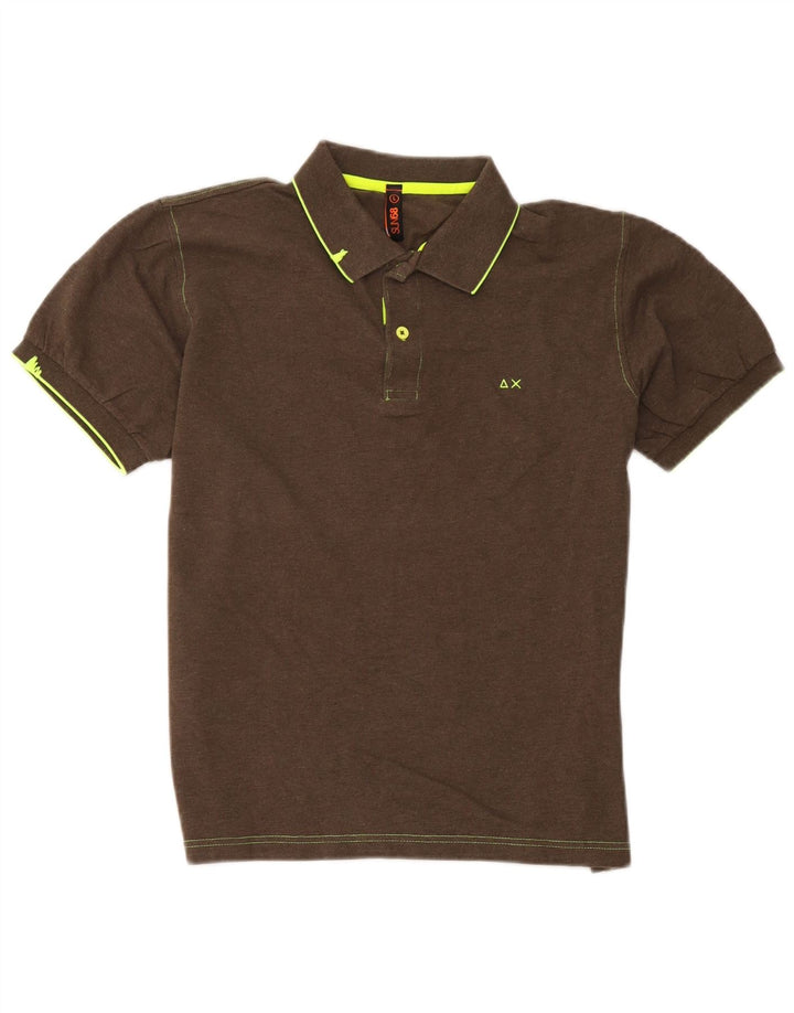 Sun68 Polo Homme Large Marron Coton