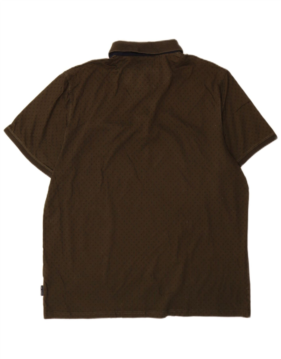 Ted Baker Polo Homme Taille 5 XL Kaki Spotté Coton
