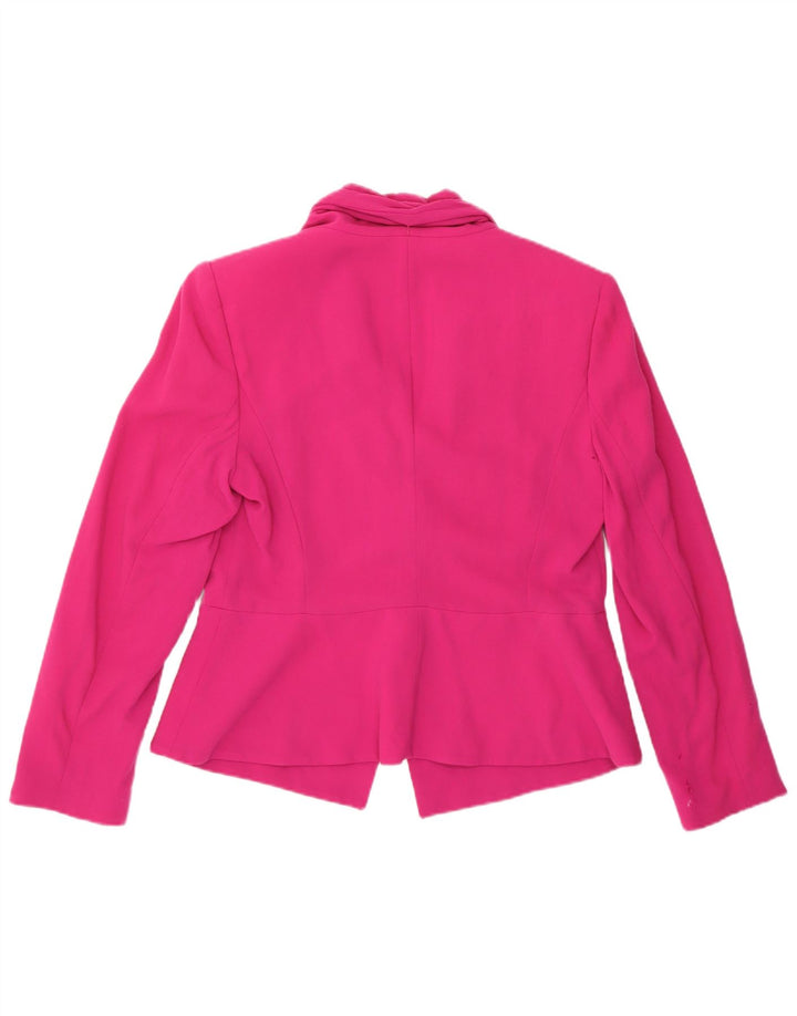 Elegance Veste Blazer Femme UK 14 Laine Rose Moyen