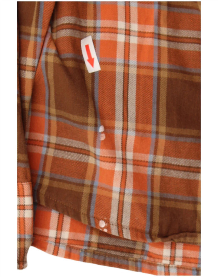 Timberland Chemise en Flanelle Homme Marron Moyen à Carreaux en Coton