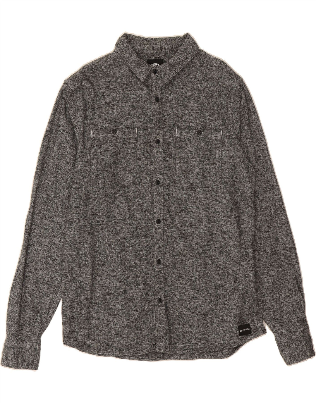 ANIMAL Mens Flannel Shirt Small Grey Cotton Vintage Animal and Second-Hand Animal from Messina Hembry 