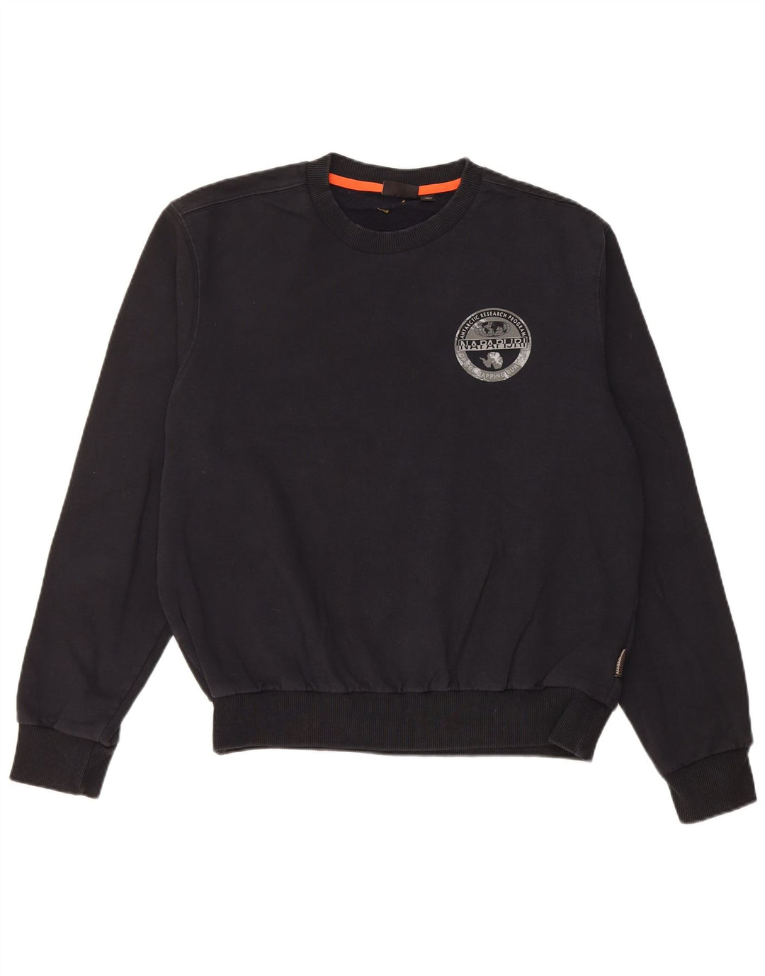 Napapijri Homme Graphic Sweatshirt Jumper Large Noir Coton