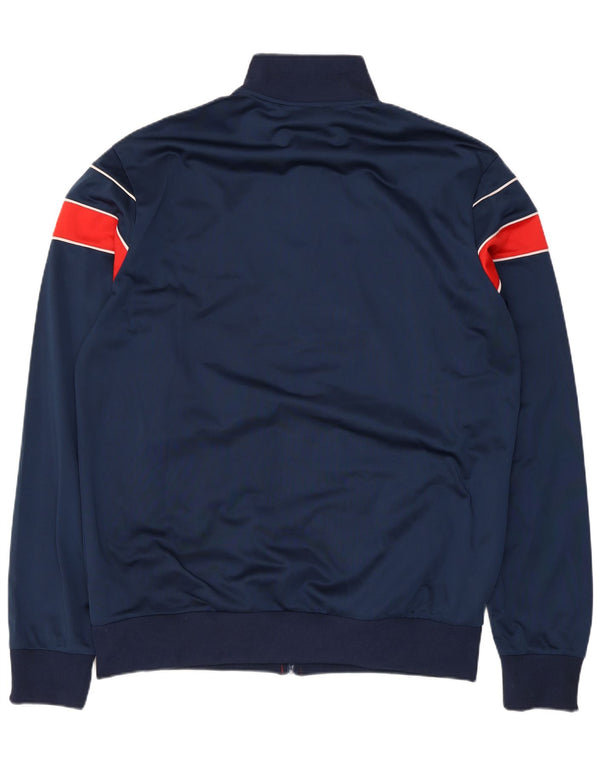 Diadora Mens Tracksuit Top Jacket 3XL Navy Blue Colourblock Polyester