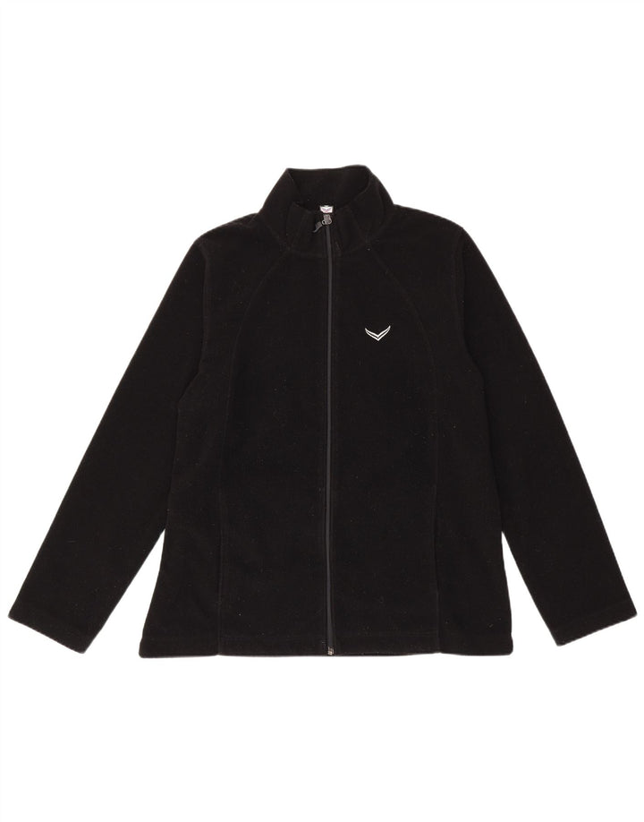 Trigema Veste polaire pour femme UK 16 Large Noir Polyester
