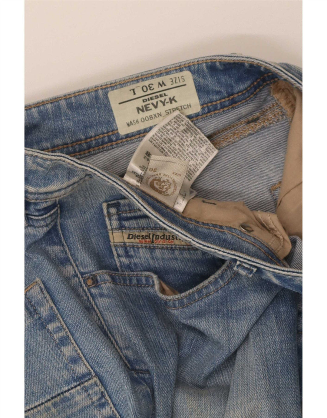 Diesel Jean Slim Nevy Femme W30 L29 Bleu Coton