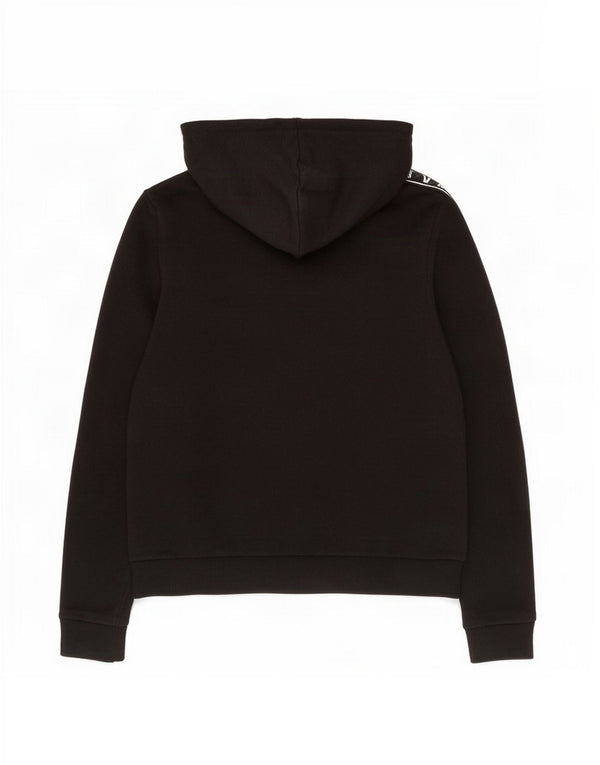 Michael Kors Pull à capuche zippé graphique pour femme UK 10 Petit coton noir