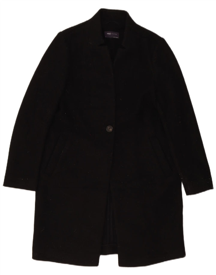 Marks & Spencer Manteau pour femme UK 10 Petit Noir Polyester