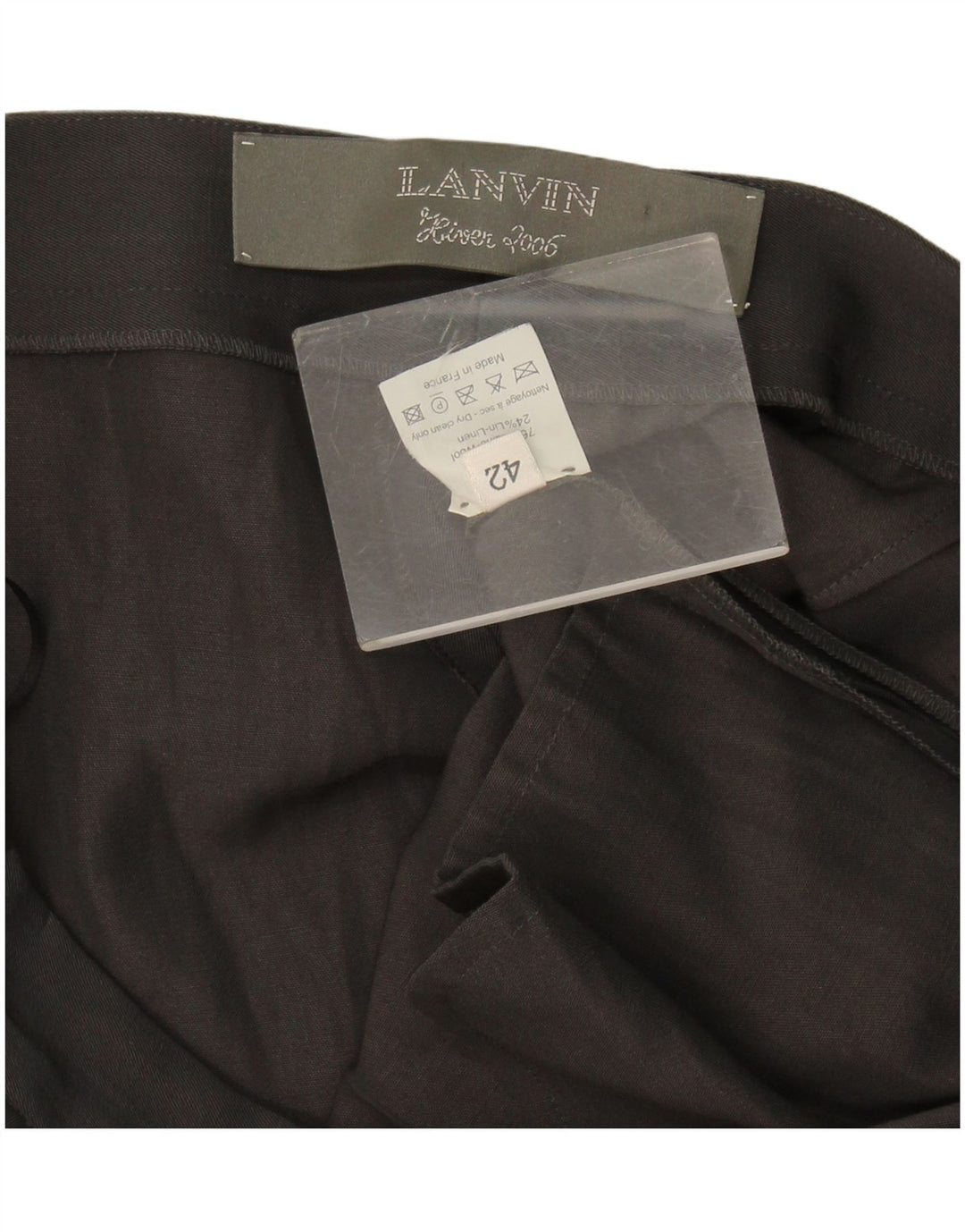Lanvin Bermuda Pegged Femme EU 42 Large W34 Laine Grise