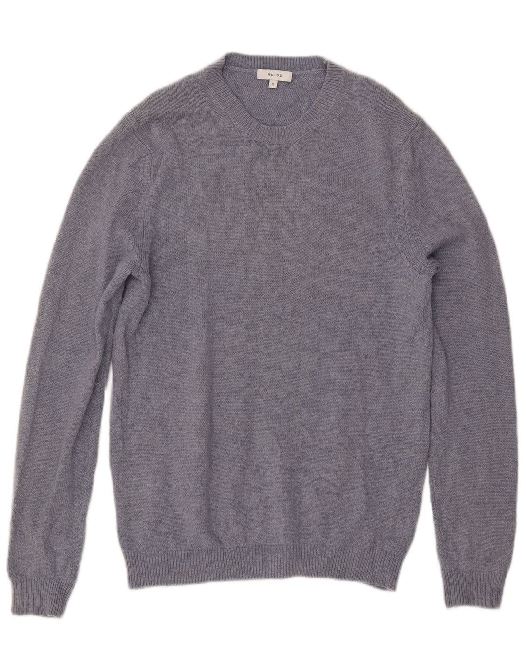 Reiss Pull à col rond pour homme en laine bleue Small