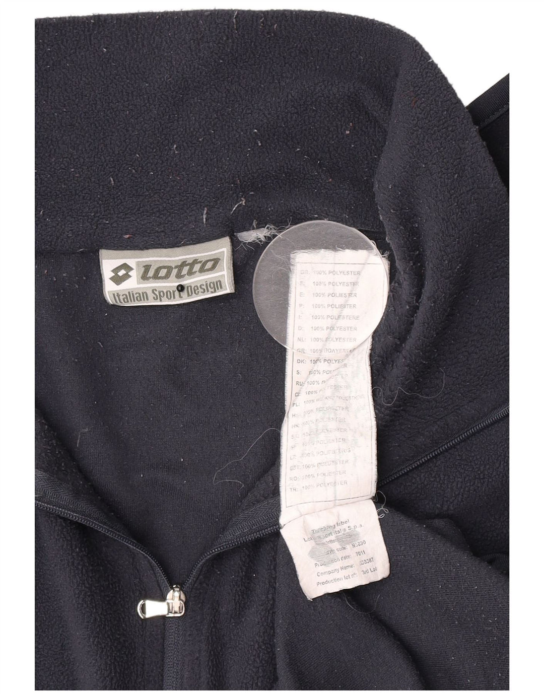 Lotto Pull Polaire Col Zippé Homme Bleu Marine Moyen Polyester