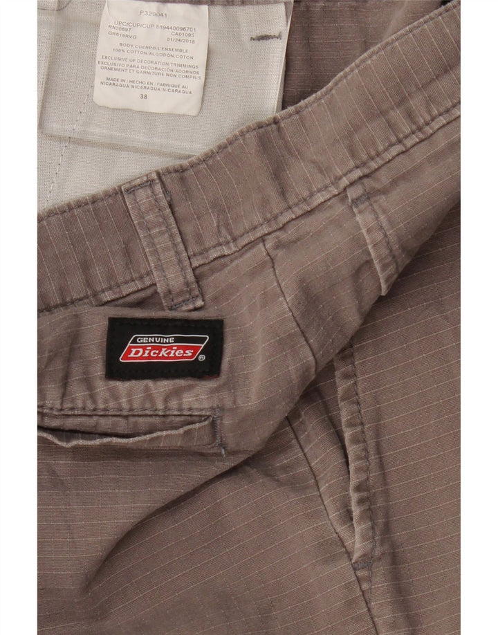 DICKIES Short cargo pour homme W38 XL en coton gris à fines rayures