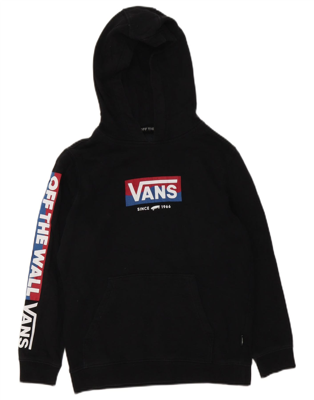 Vans Pull à capuche graphique pour garçon 8-9 ans Petit Noir