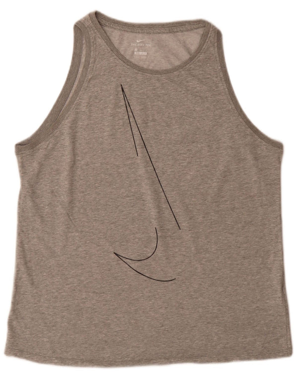 Nike Hommes Dri Fit Graphic Débardeur Grand Gris Coton