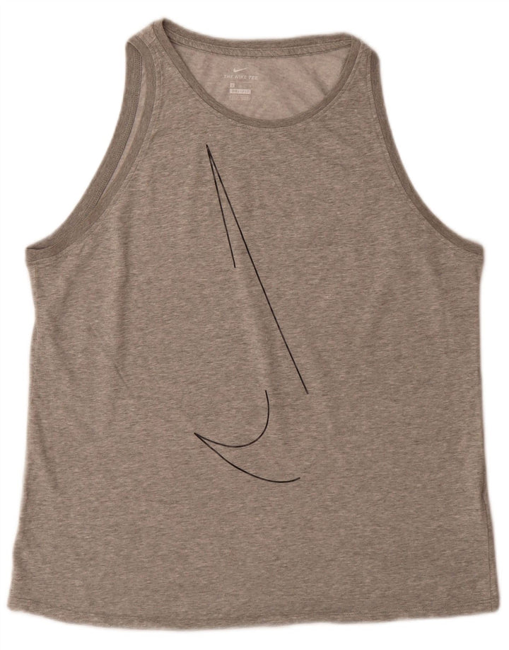 Nike Hommes Dri Fit Graphic Débardeur Grand Gris Coton