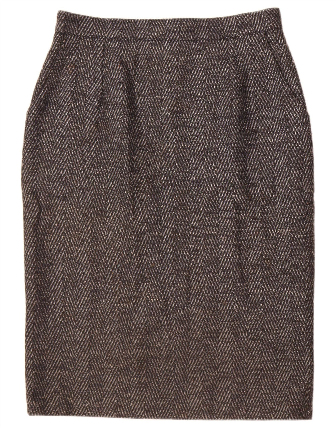 jupe crayon femme vintage W30 Chevron gris moyen