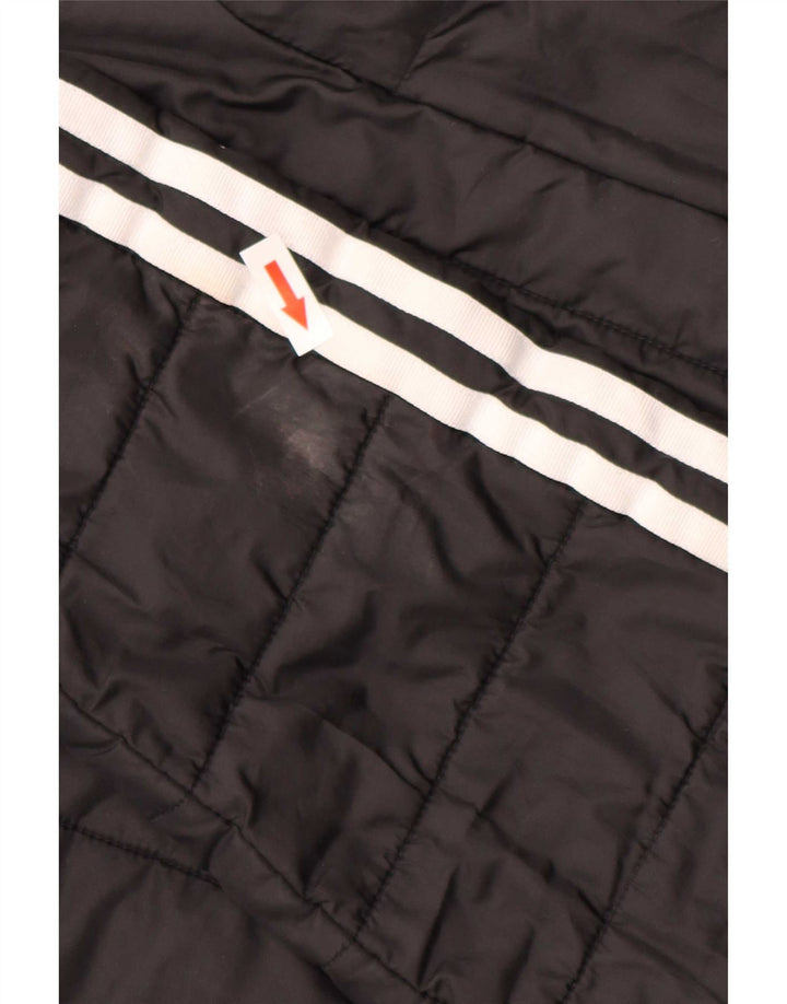 Adidas Veste rembourrée à capuche pour femme UK 14 Large Noir Polyester