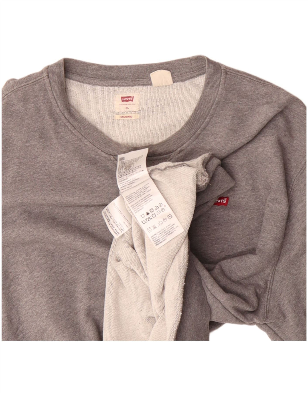 Levi's Sweatshirt Standard Jumper XL Homme Gris Coton Classique