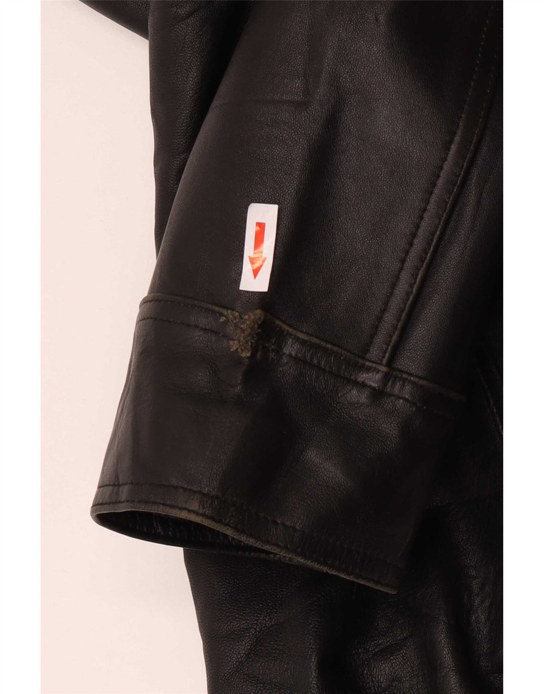 vintage Mens Loose Fit Veste en cuir UK 36 Petit Noir